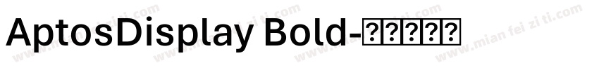 AptosDisplay Bold字体转换